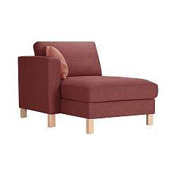 Růžová lenoška s oranžovým polštářem Stella Cadente Maison Maison Canoa, levá strana