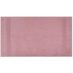 Růžová osuška z bavlny a bambusového vlákna Laverne, 70 x 140 cm
