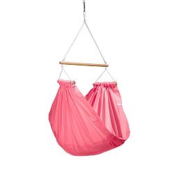 Růžové houpadlo z bavlny se zavěšením do stropu Hojdavak Junior, 3 - 10 let