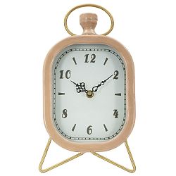 Růžové stolní hodiny s detaily ve zlaté barvě Mauro Ferretti Glam