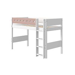 Růžovo-bílá dětská postel Flexa White, výška 143 cm