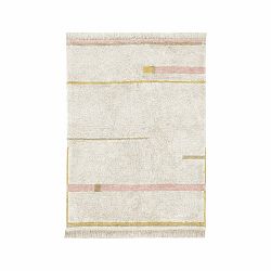 Růžovo-krémový pratelný ručně tkaný bavlněný koberec 140x200 cm Lanes Vintage Nude – Lorena Canals