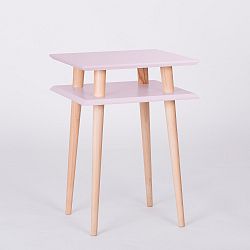 Růžový konferenční stolek Ragaba Square, 43 x 43 cm