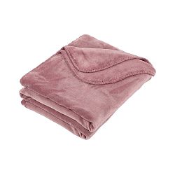 Růžový přehoz Tiseco Home Studio Horsestitch, 130 x 170 cm