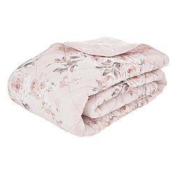 Růžový prošívaný přehoz přes postel Catherine Lansfield Canterbury Rose, 220 x 230 cm