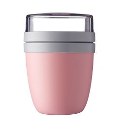Růžový svačinový box na jogurt Rosti Mepal Ellipse