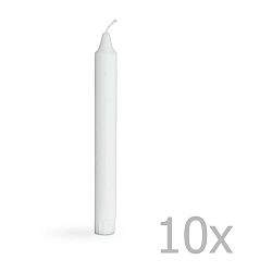 Sada 10 bílých dlouhých svíček Kähler Design Candlelights, výška 20 cm