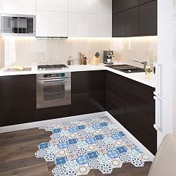 Sada 10 samolepek na podlahu Ambiance Floor Stickers Hexagons Alina, 40 x 90 cm