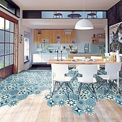 Sada 10 samolepek na podlahu Ambiance Floor Stickers Hexagons Anéma, 40 x 90 cm