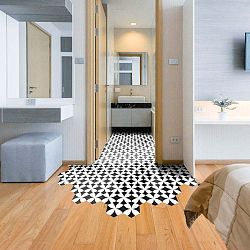 Sada 10 samolepek na podlahu Ambiance Floor Stickers Hexagons Bernardo, 40 x 90 cm