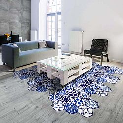 Sada 10 samolepek na podlahu Ambiance Floor Stickers Hexagons Jena, 40 x 90 cm