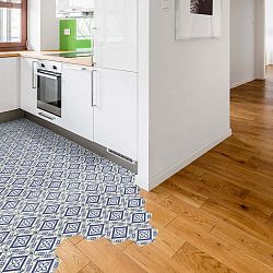 Sada 10 samolepek na podlahu Ambiance Floor Stickers Hexagons Leonardina, 40 x 90 cm
