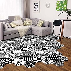 Sada 10 samolepek na podlahu Ambiance Floor Stickers Hexagons Nemesio, 40 x 90 cm