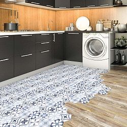 Sada 10 samolepek na podlahu Ambiance Floor Stickers Hexagons Vitorio, 40 x 90 cm