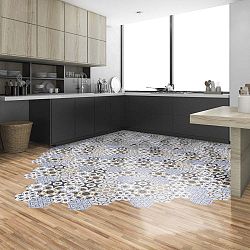 Sada 10 voděodolných samolepek na podlahu Ambiance Jersey