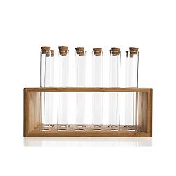 Sada 12 lahviček na koření v bambusovém stojanu Bambum Vanilla