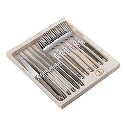 Sada 12 příborů v dřevěném balení Jean Dubost Linen