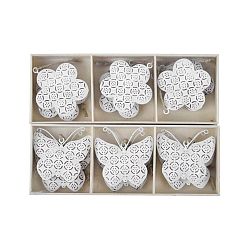 Sada 12 závěsných dekorací v boxu s motivem jara Ego Dekor