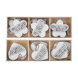 Sada 12 závěsných dekorací v boxu s motivem srdce a květin Ego Dekor