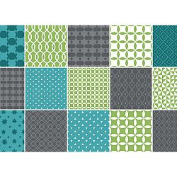 Sada 15 dekorativních samolepek na stěnu Ambiance Sofia, 20 x 20 cm