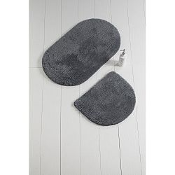 Sada 2 antracitových koupelnových předložek Colors of Oval