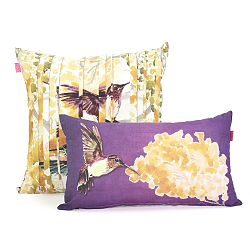 Sada 2 bavlněných povlaků na polštář Happy Friday Mimosa