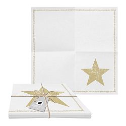 Sada 2 bavlněných ubrousků s detailem ve zlaté barvě PPD Star Fashion, 20 x 20 cm