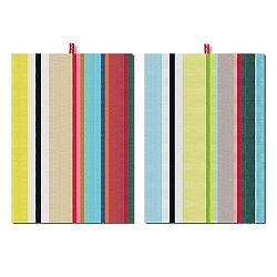 Sada 2 bavlněných utěrek Remember Green Stripes, 70 x 50 cm