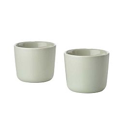 Sada 2 béžových kameninových termohrnků Zone Singles