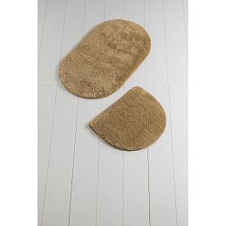 Sada 2 béžových koupelnových předložek Colors of Oval