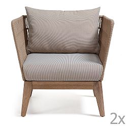 Sada 2 béžových zahradních křesel La Forma Bellano