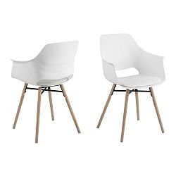Sada 2 bílých jídelních židlí Actona Ramona Dining Set