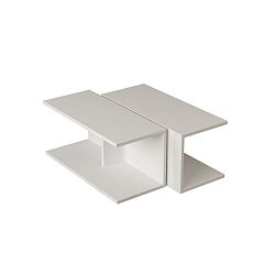 Sada 2 bílých konferenčních stolků Homitis Brothers