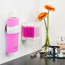 Sada 2 bílých magnetických držáků na šampón či sprchový gel Reenbergs