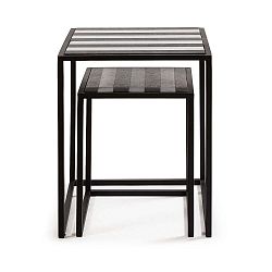 Sada 2 černých konferenčních stolků La Forma Skerry