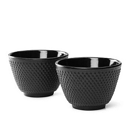 Sada 2 černých litinových hrnečků na čaj Bredemeijer Xilin, ⌀ 7,8 cm