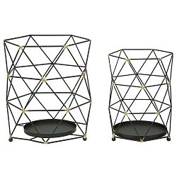 Sada 2 černých svícnů ze železa Mauro Ferretti Coppia