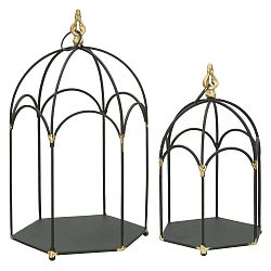 Sada 2 černých svícnů ze železa Mauro Ferretti Gabbietta