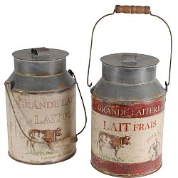 Sada 2 dekorativních džbánů na mléko Antic Line Milk Jar