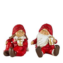 Sada 2 dekorativních vánočních figurek KJ Collection Pixie III