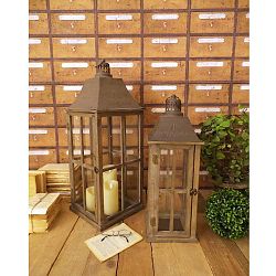 Sada 2 dřevěných luceren Orchidea Milano Country Wood