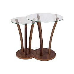 Sada 2 dřevěných odkládacích stolků Evergreen House Semi