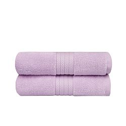 Sada 2 fialových ručníků do koupelny Mira, 90 x 50 cm
