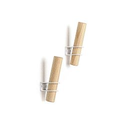Sada 2 háčků z jasanového dřeva s bílým držákem EMKO Torch