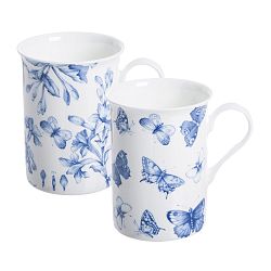 Sada 2 hrnků s motivem motýlů z porcelánu Price & Kensington Botanical, 300 ml
