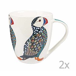 Sada 2 hrnků z porcelánu Churchill China Paradise Puffin, 500 ml