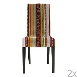 Sada 2 jídelních židlí s podnožím z bukového dřeva Kare Design Econo British