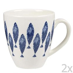 Sada 2 kameninových hrnků Churchill China Fishie Vertical, 500 ml