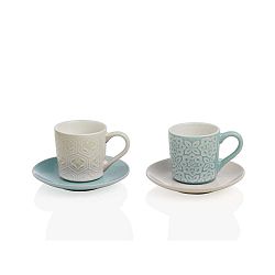 Sada 2 kameninových hrnků s podšálkem Brandani Alice