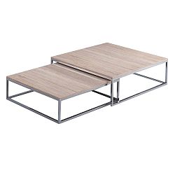 Sada 2 konferenčních stolků Evergreen House Chromium